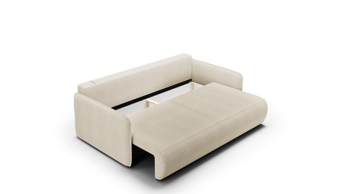 SCHLAFSOFA Calgary - Creme, Holzwerkstoff/Textil (216/86/105cm) - Fun Möbel