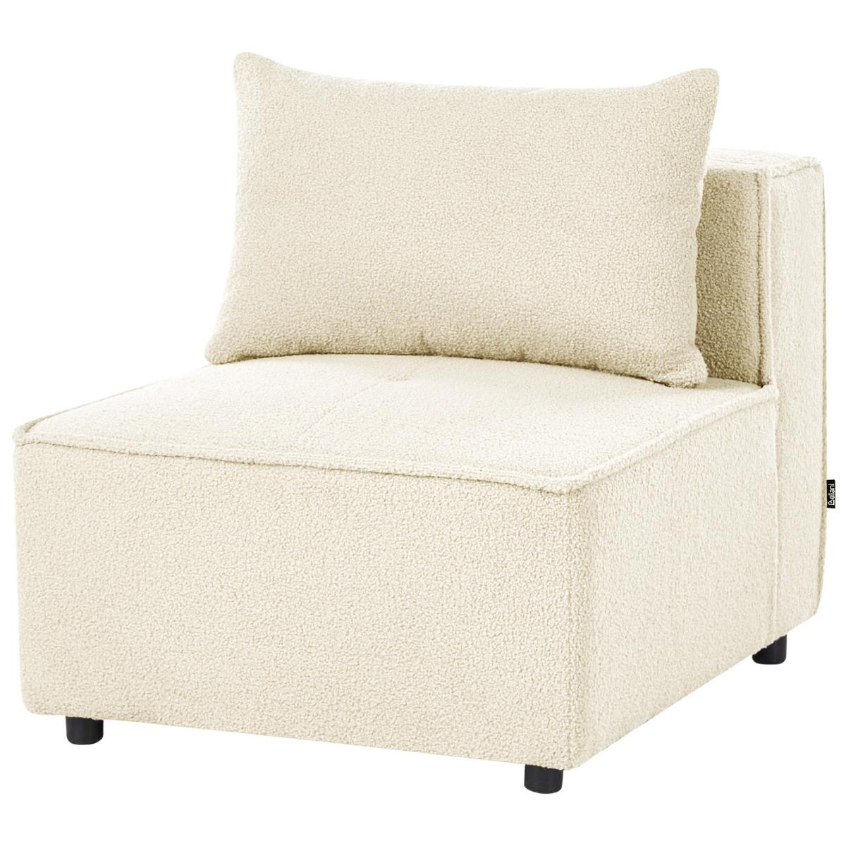 SESSELMODUL Bouclé Cremeweiß Axebo - Creme, Textil (70/93/94cm) - Beliani