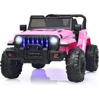 ELEKTROAUTO 12V Kinder Rosa - Pink, Kunststoff (112/67/72cm) - COSTWAY