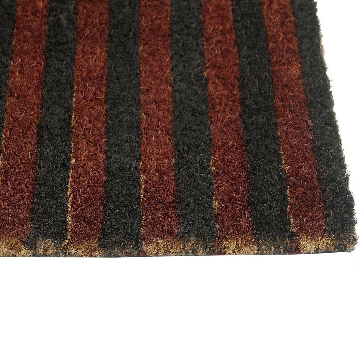 FUSSMATTE Braun/Beige 50/80 cm Kokosfasern Tuksuk - Braun, Textil (50/80cm) - Beliani