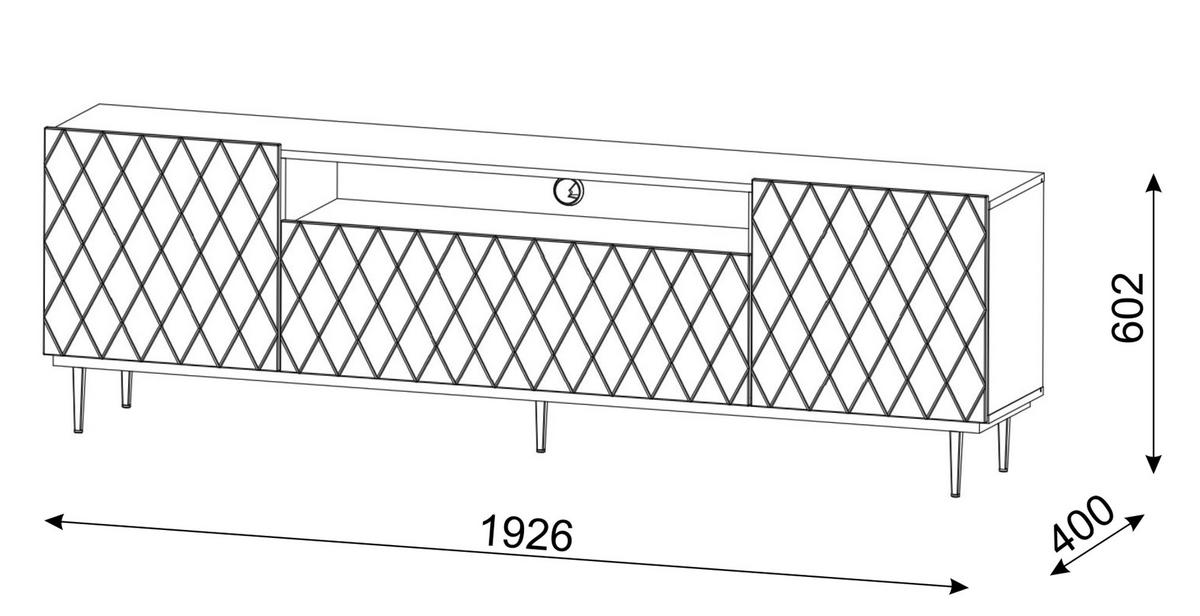TV LOWBOARD Graphit, Schwarz 193/60/40 - Graphitfarben/Schwarz, Holzwerkstoff (193/60/40cm) - RAUMHIRSCH FURNITURE