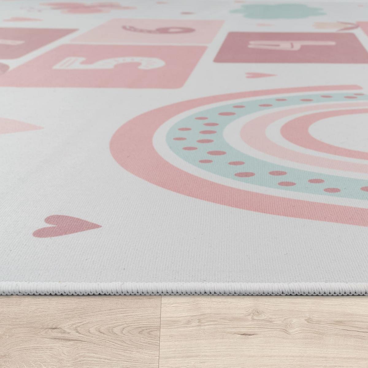 KINDERTEPPICH Waschbar, mit Prinzessinnen-Motiv, Creme, 120 x 160 cm - Creme, Textil (160/120cm) - KADIMA DESIGN