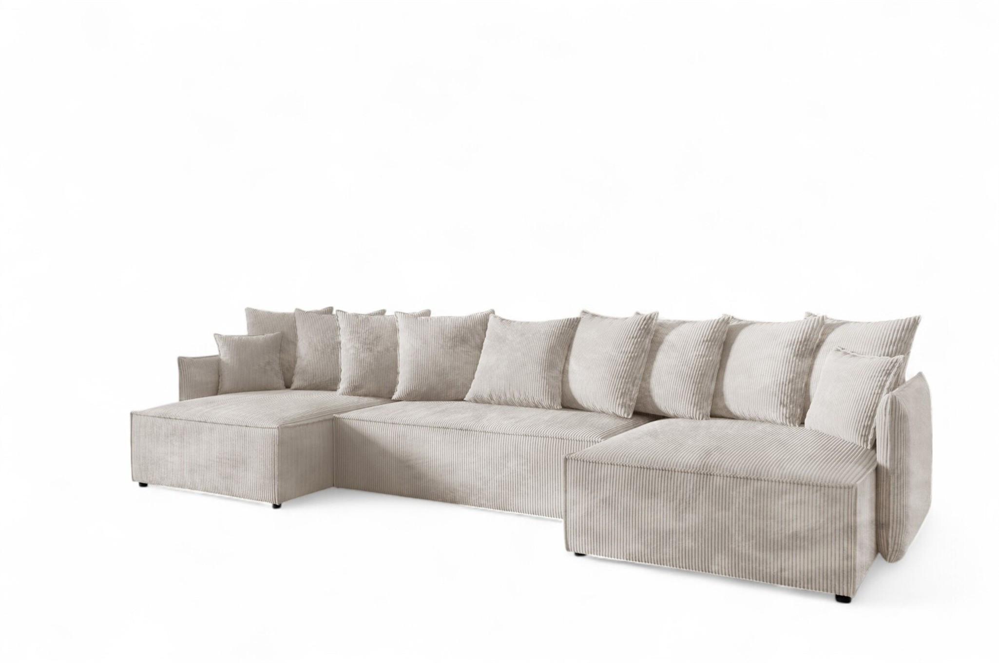 WOHNLANDSCHAFT Minea - Weiß, Holzwerkstoff/Textil (362/70/153cm) - Fun Möbel