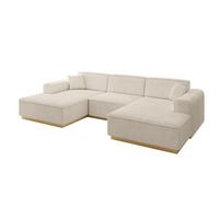 WOHNLANDSCHAFT IREA-U1-v2 - 301x165x80 cm Beige - Beige, Holzwerkstoff/Textil (301/80/165cm) - ALTDECOR
