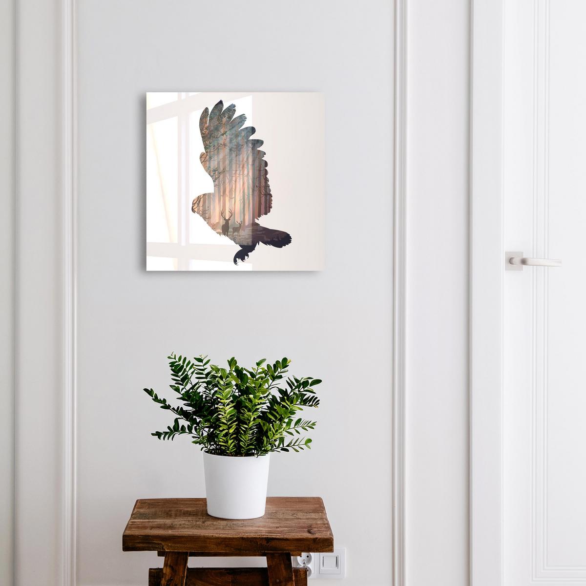 SCHLÜSSELBOX Schwarz 30x30 cm- Türöffnung nach rechts - Waldvogel - Braun, Metall (30/30/5cm) - TULUP