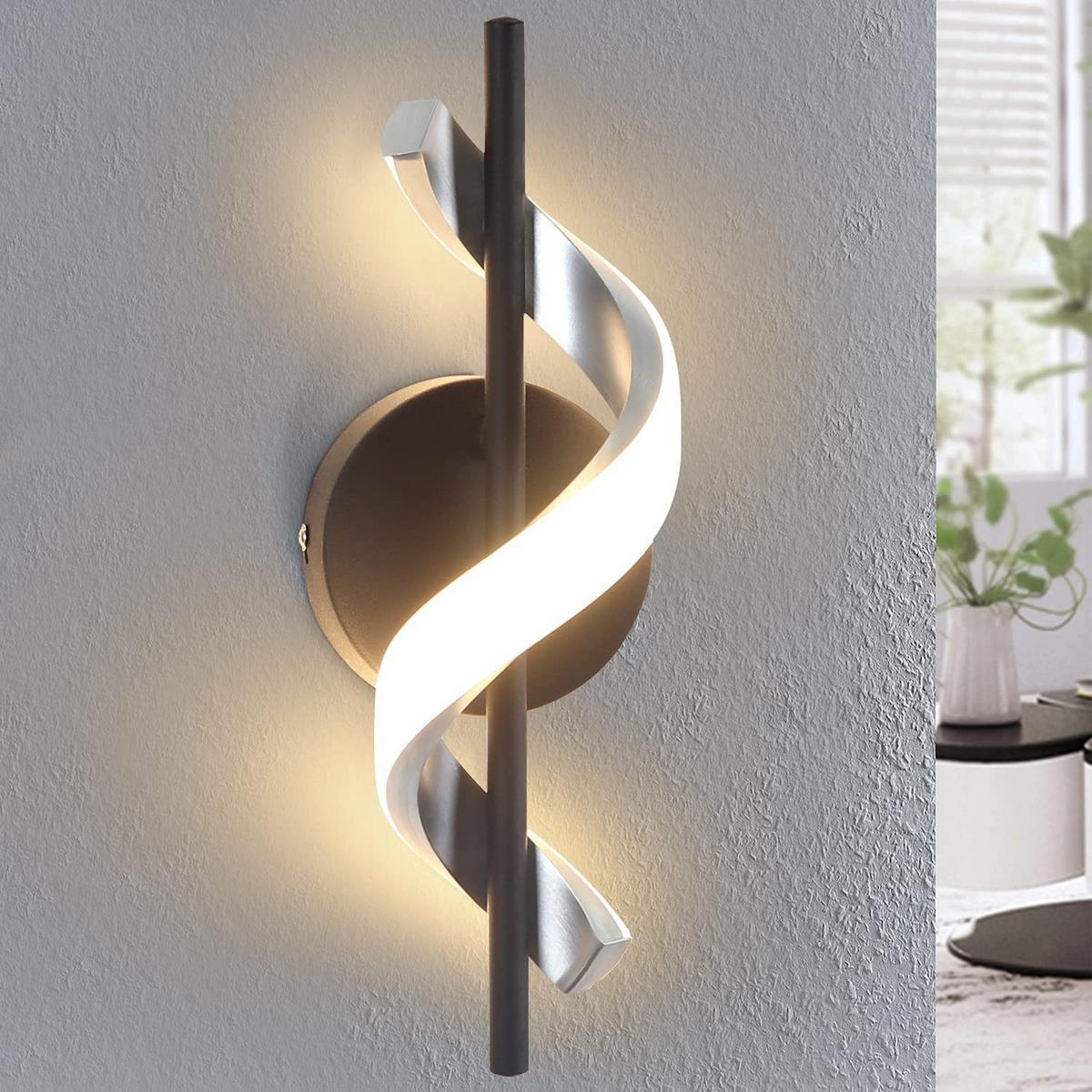 LED-WANDLEUCHTE Sparklite 30/12/12 cm - Schwarz, Metall (12/12/30cm) - ZMH