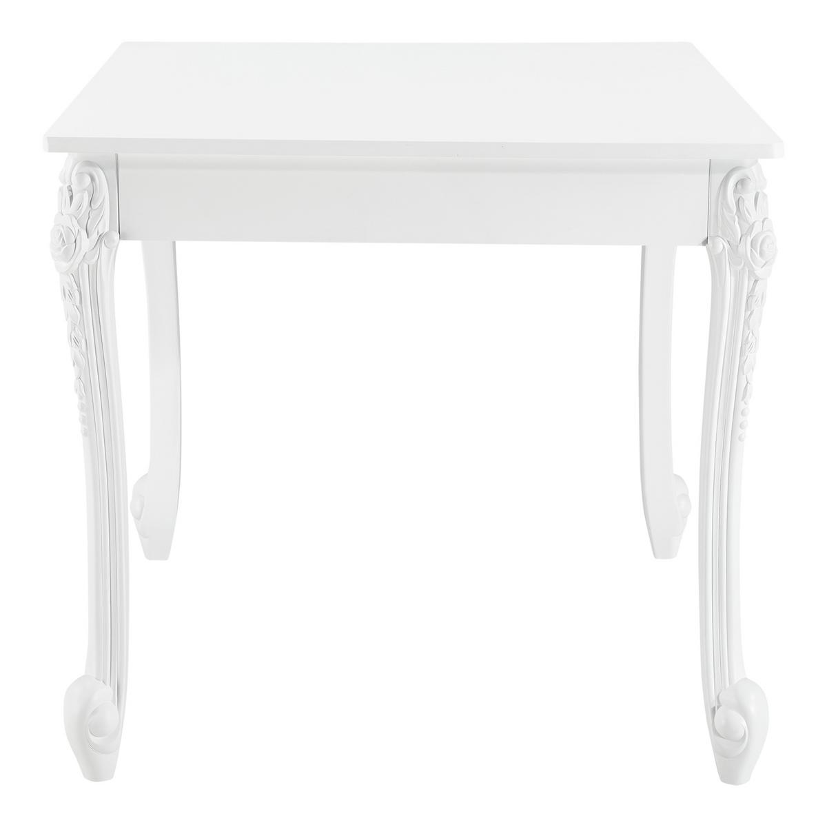 ESSTISCH Lüneburg - Weiß, Holzwerkstoff/Kunststoff (80/80/76cm) - [en.casa]