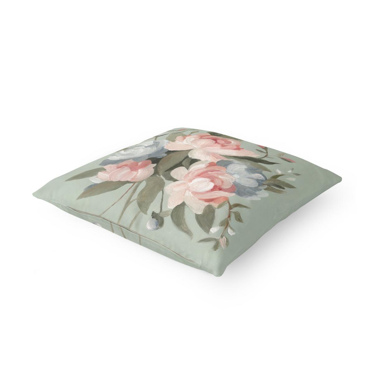 DEKOKISSEN Bouquet in Pastell I 40/40 cm - Rosa, Textil (40/40/10cm) - Bilderwelten