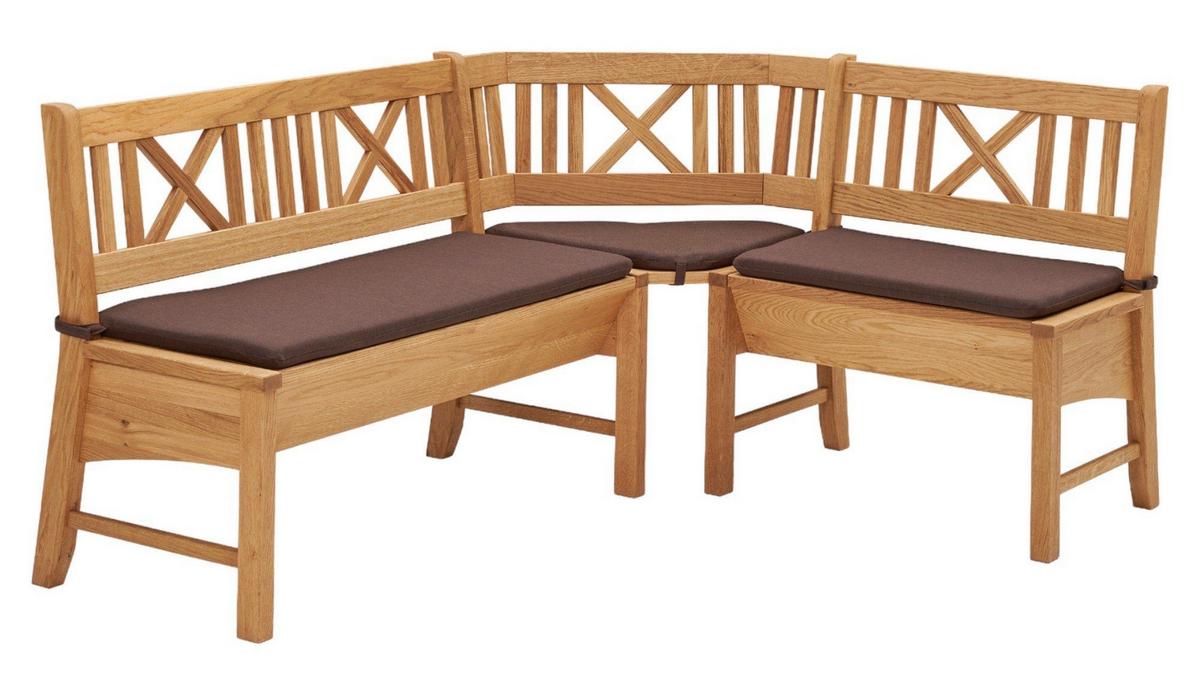 ECKBANKGRUPPE im Landhausstil Damaris Massivholz Wildeiche/Braun - Wildeiche/Braun, Holz (179/1/139cm) - 58aufmkessel