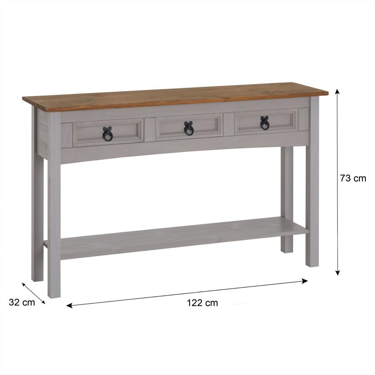KONSOLENTISCH RAMON graubraun - Graubraun, Holz (32/122/73cm) - CARO-Möbel