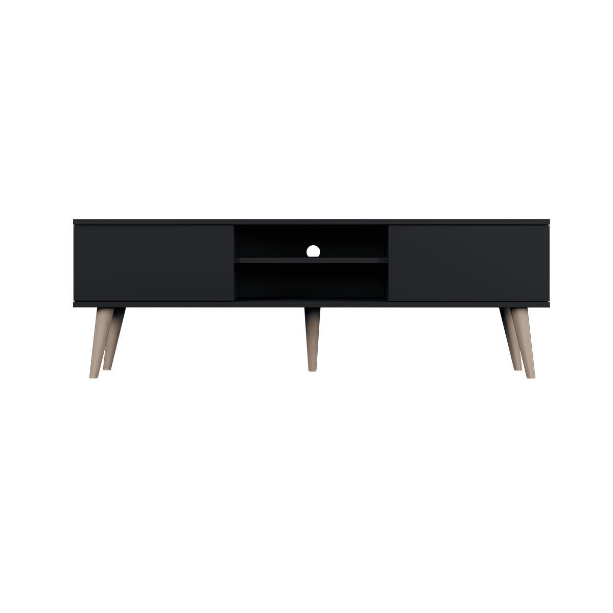 TV-MÖBEL Toronto Schwarz - Schwarz, Holzwerkstoff (160/55/35cm) - Petits-meubles