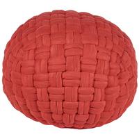 POUF Hopa 45/45/35 cm - Rot, Textil (45/35/45cm) - Beliani