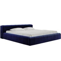 POLSTERBETT Lipari 140x200 Blau - Blau/Naturfarben, Holz/Textil (140/200cm) - Graingold