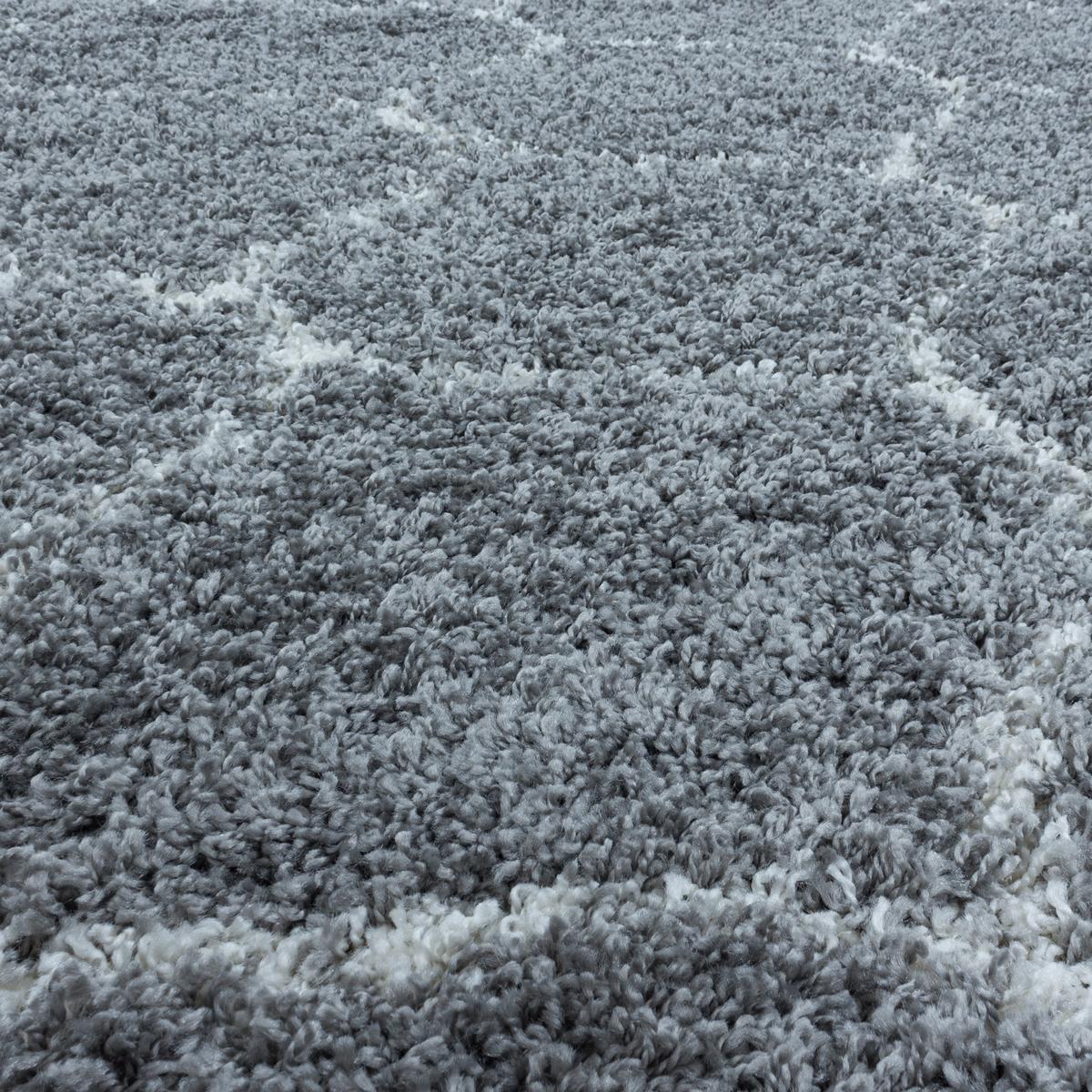 TEPPICH Hochflor RONDA in Grau, im Skandi-Stil, Ø 160 cm - Grau, Textil (160/160cm) - KADIMA DESIGN