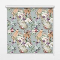 INNENROLLO - Fensterrollo - Rollo - 100x100 cm - Vögel, Rehe und Kaninchen - Braun, Kunststoff (100/100/0.5cm) - TULUP