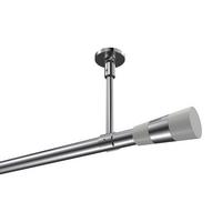 GARDINENSTANGE Sonette Tanara 520 cm (geteilt in 4 x 130 cm), 1-läufig, 20 mm Ø Chrom - Chromfarben/Weiß, Metall (520cm) - INTERDECO