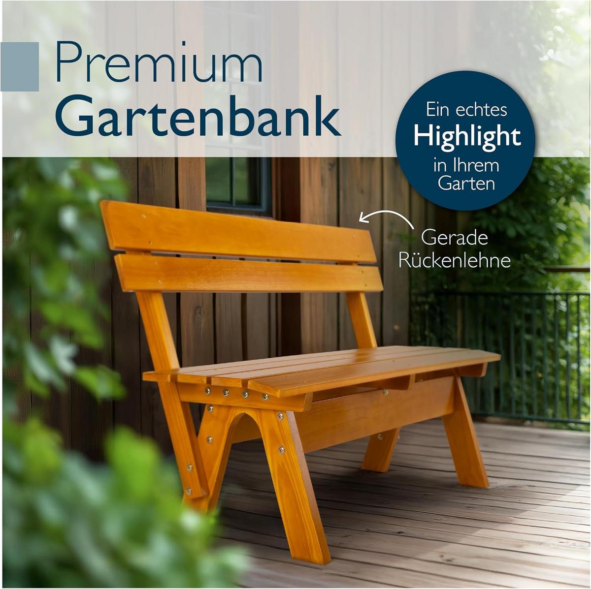 GARTENBANK Tromsö GR 150cm - Braun, Holz (42/60/150cm) - Beautissu 