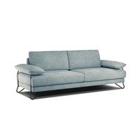 SOFA LORI 3-Sitzer, mintgrün - Schwarz/Mintgrün, Holzwerkstoff/Textil (245/87/96cm) - Wozimo
