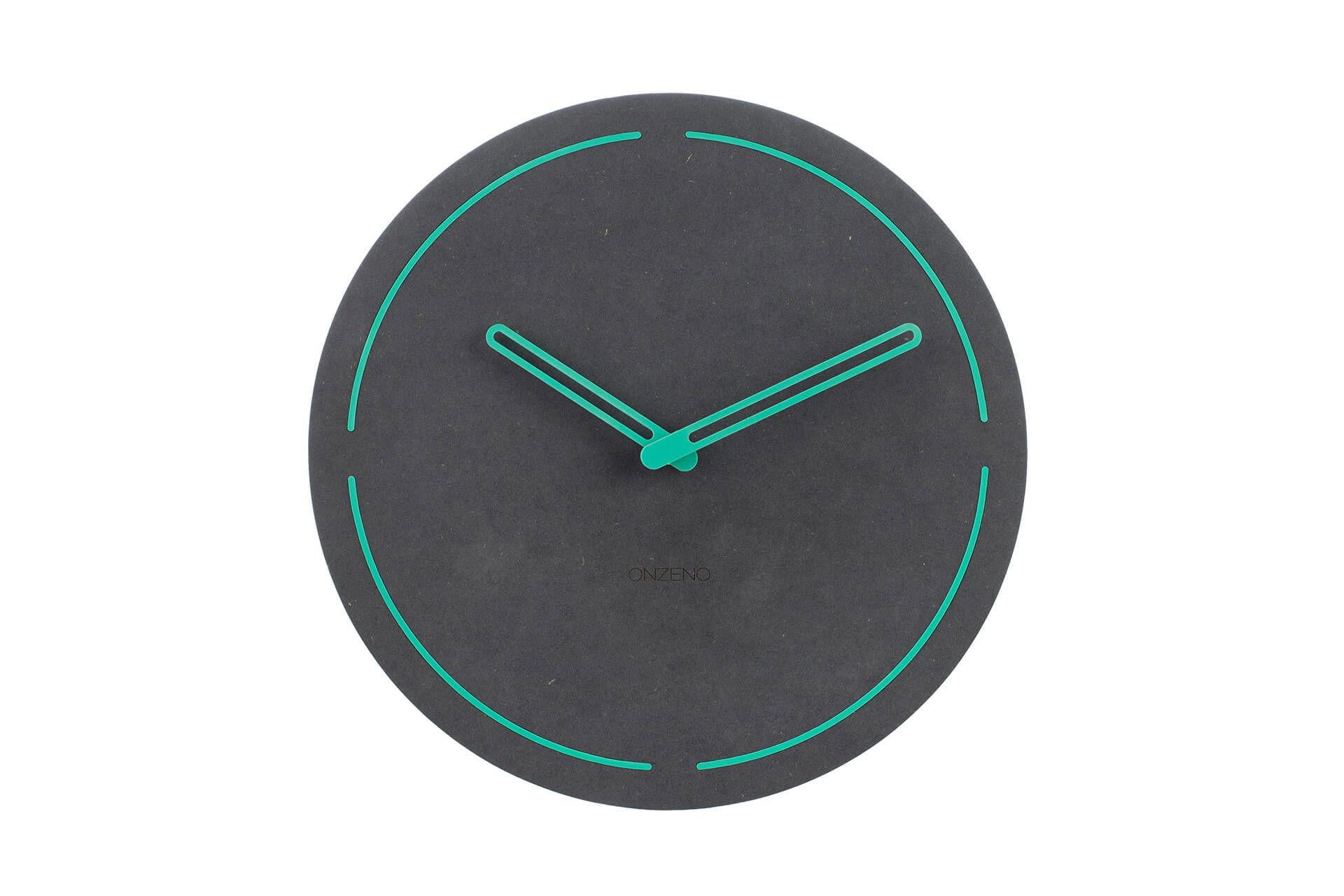WANDUHR Design Grau 26/26 cm - Schwarz, Holzwerkstoff (26/26/1cm) - ONZENO
