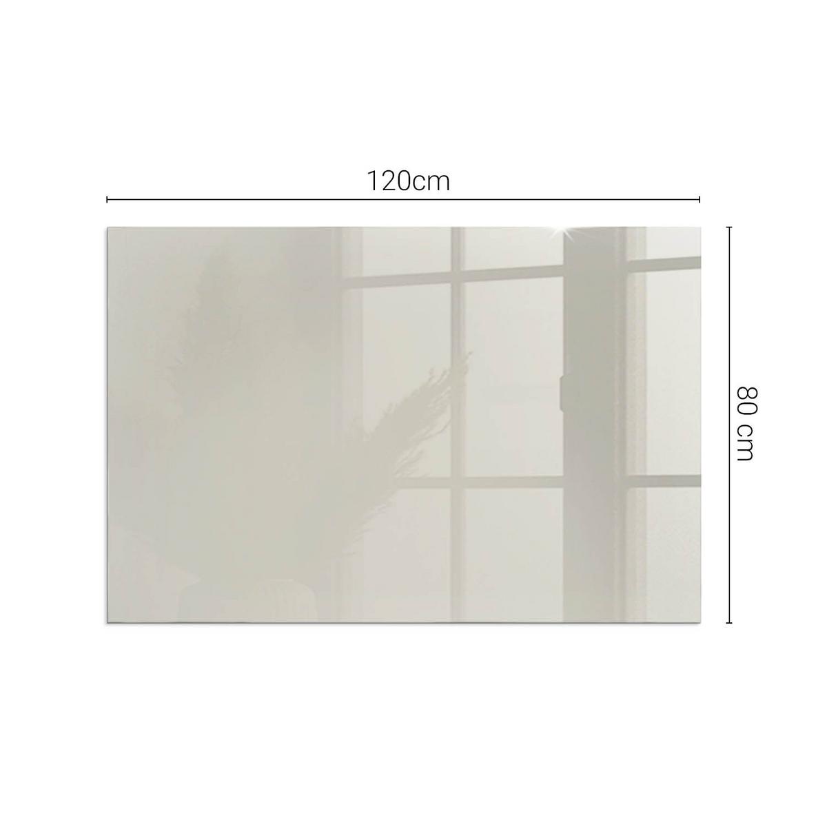 GLASPLATTE für Kamin 120x80 cm - Creme, Glas (120/80/0.4cm) - TULUP