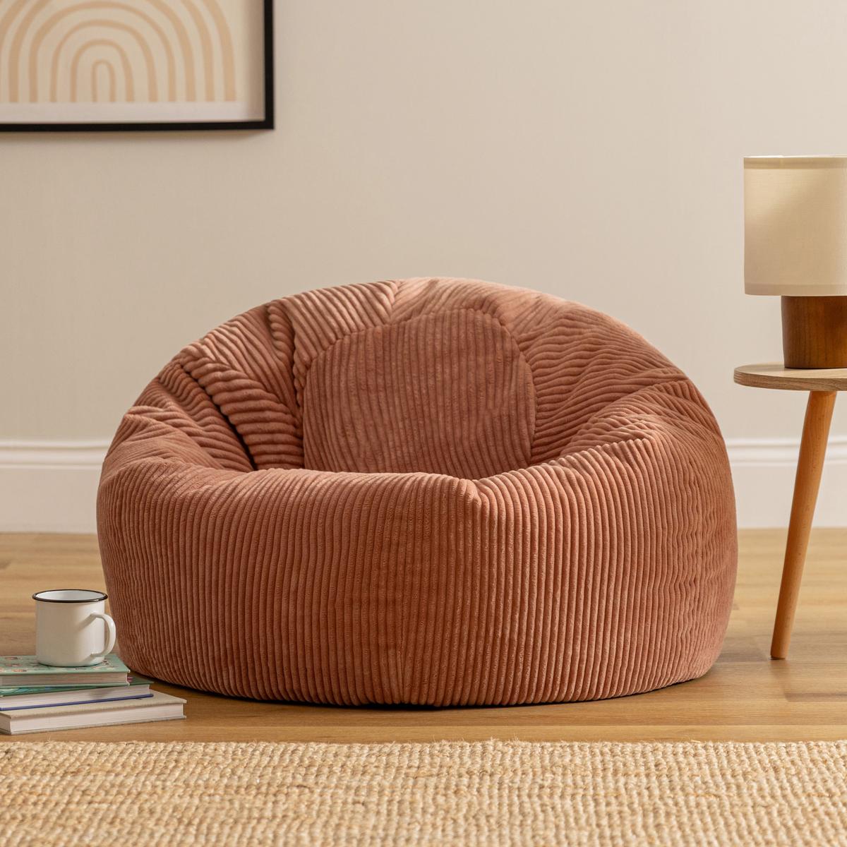 SITZSACK Klassisch Kingston, Cord - Pink, Textil (85/50/85cm) - icon