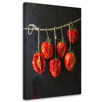 LEINWANDBILD Essen & Trinken 60x90cm - Rot, Textil (60/90cm) - Feeby