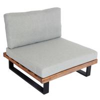 LOUNGE-SESSEL Schwarz, Braun, Hellgrau - Hellgrau/Schwarz, Holz (82/75/82cm) - MCW