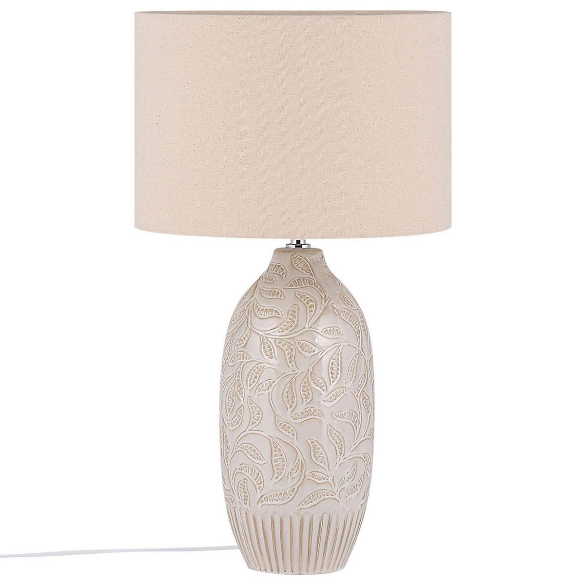 TISCHLAMPE Salza 32/32/57 cm - Beige, Keramik (32/32/57cm) - Beliani