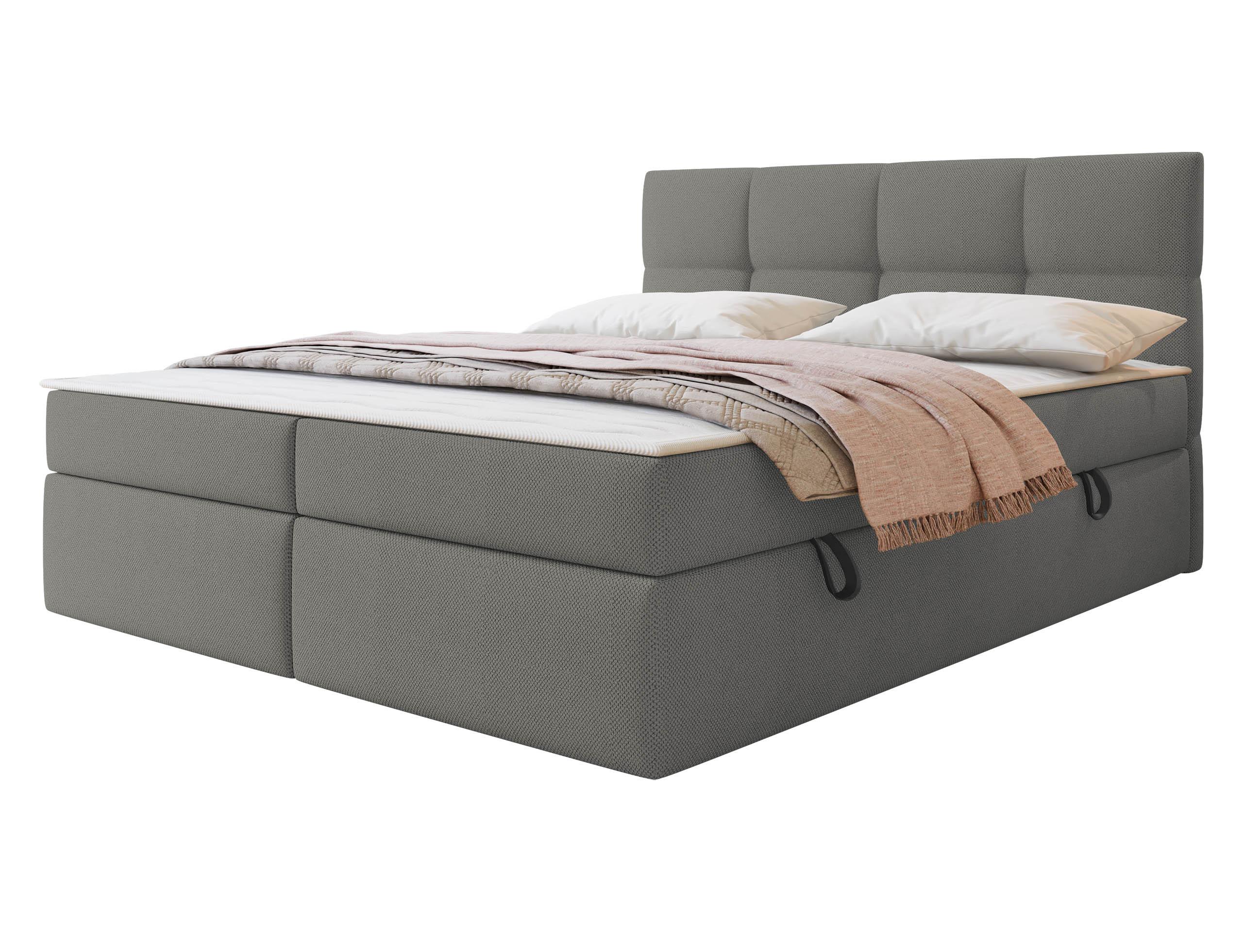 BOXBETT Figaro - H3 - Schwarz/Grau, Holz/Textil (180/200cm) - MIRJAN24