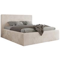 POLSTERBETT TILIANO CLASSIC 160/200 - Beige Cord - Multipocket-Matratze - Beige, Textil (160/200cm) - MKS