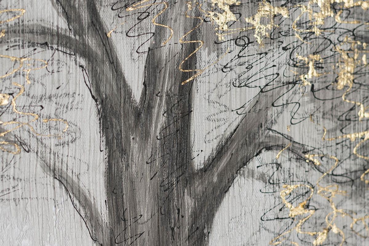 ACRYLBILD HANDGEMALT 75/100 cm - Weiß/Grau, Holz/Textil (2/100cm) - KUNSTLOFT