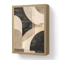 WANDLEUCHTE MIT AKKU Abstrakt - Formen - Modern - Beige 30x40 cm - Grau, Holzwerkstoff (30/40/8cm) - OnlyWow