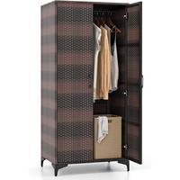 GARTENSCHRANK Braun - Braun, Kunststoff (72/157/50cm) - COSTWAY