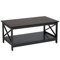 COUCHTISCH schwarz rechteckig 55/100 cm Foster - Schwarz, Holzwerkstoff (55/100/45cm) - Beliani