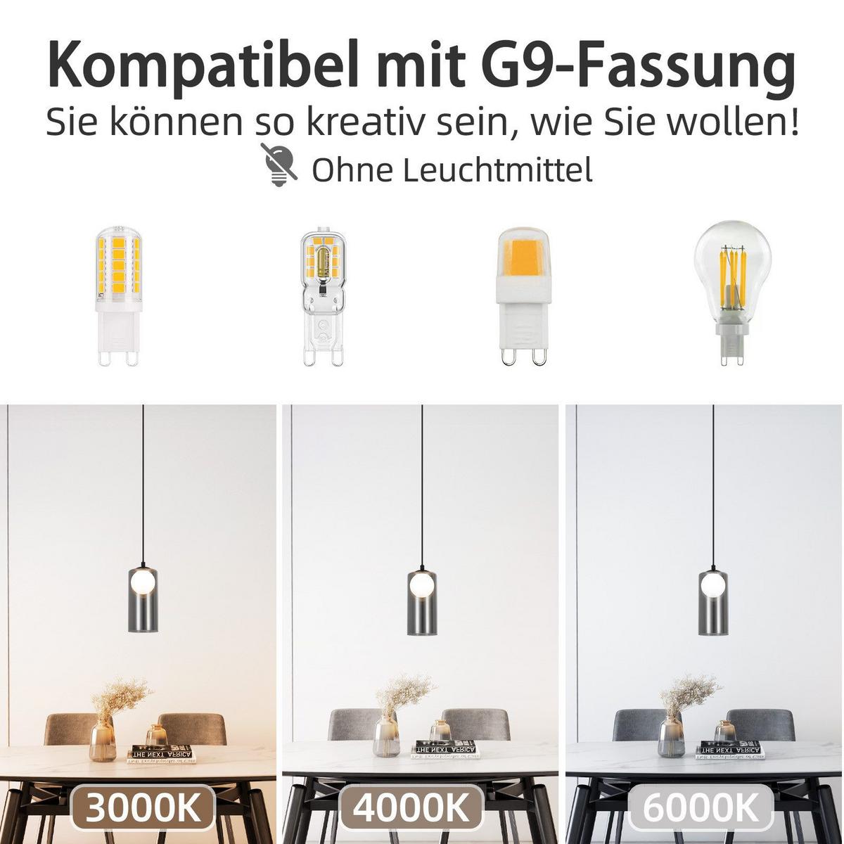 PENDELLEUCHTE Margeson 8/8/145.5 cm - Schwarz, Metall (8/8/145.5cm) - Nettlife