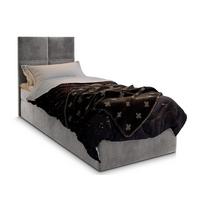 BOXBETT LENA 100 100x200 cm mit Matratze und Topper - Hellgrau - Hellgrau, Holz (100/200cm) - MASSENO