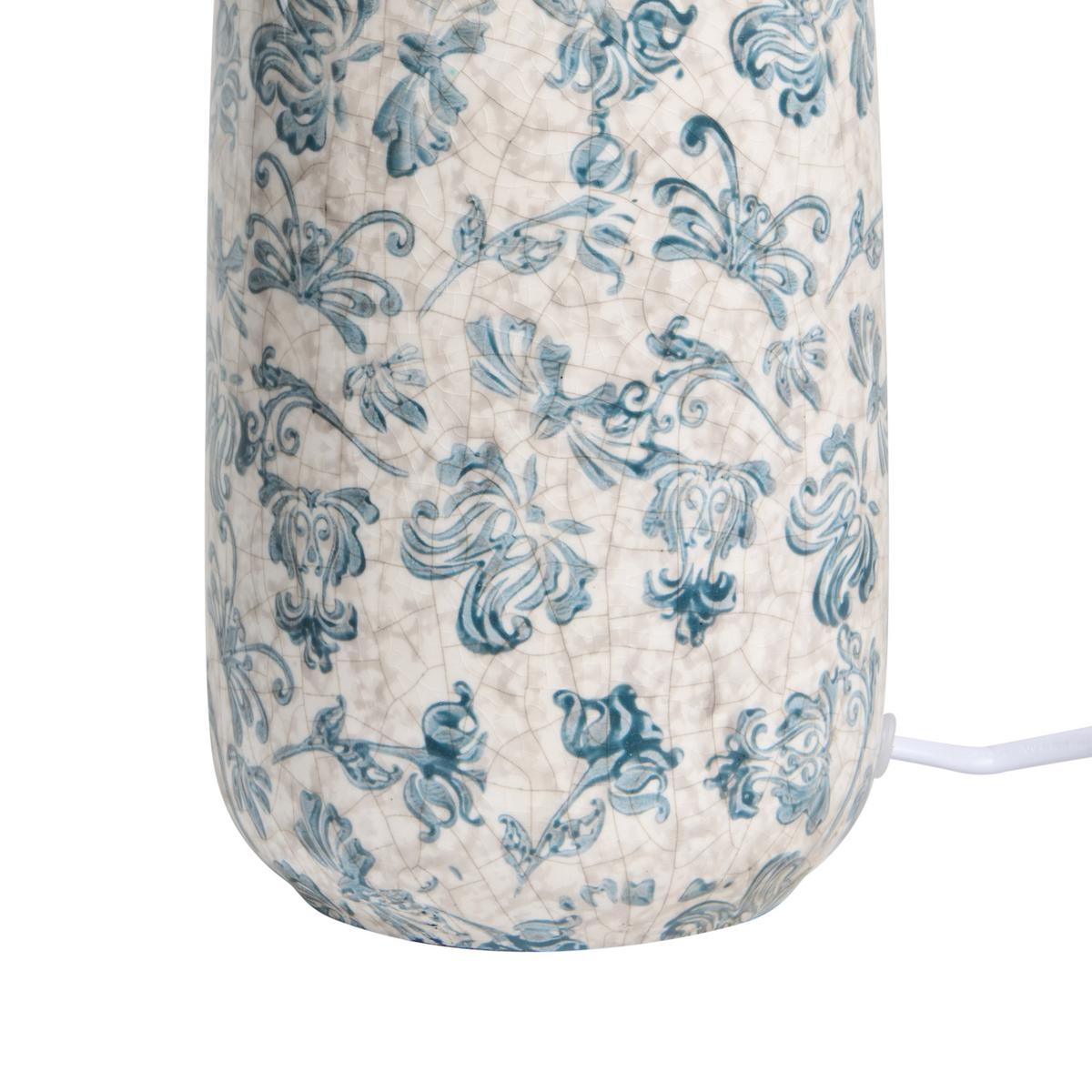 TISCHLAMPE Blau Lempa - Blau/Weiß, Keramik (23/23/45cm) - Beliani