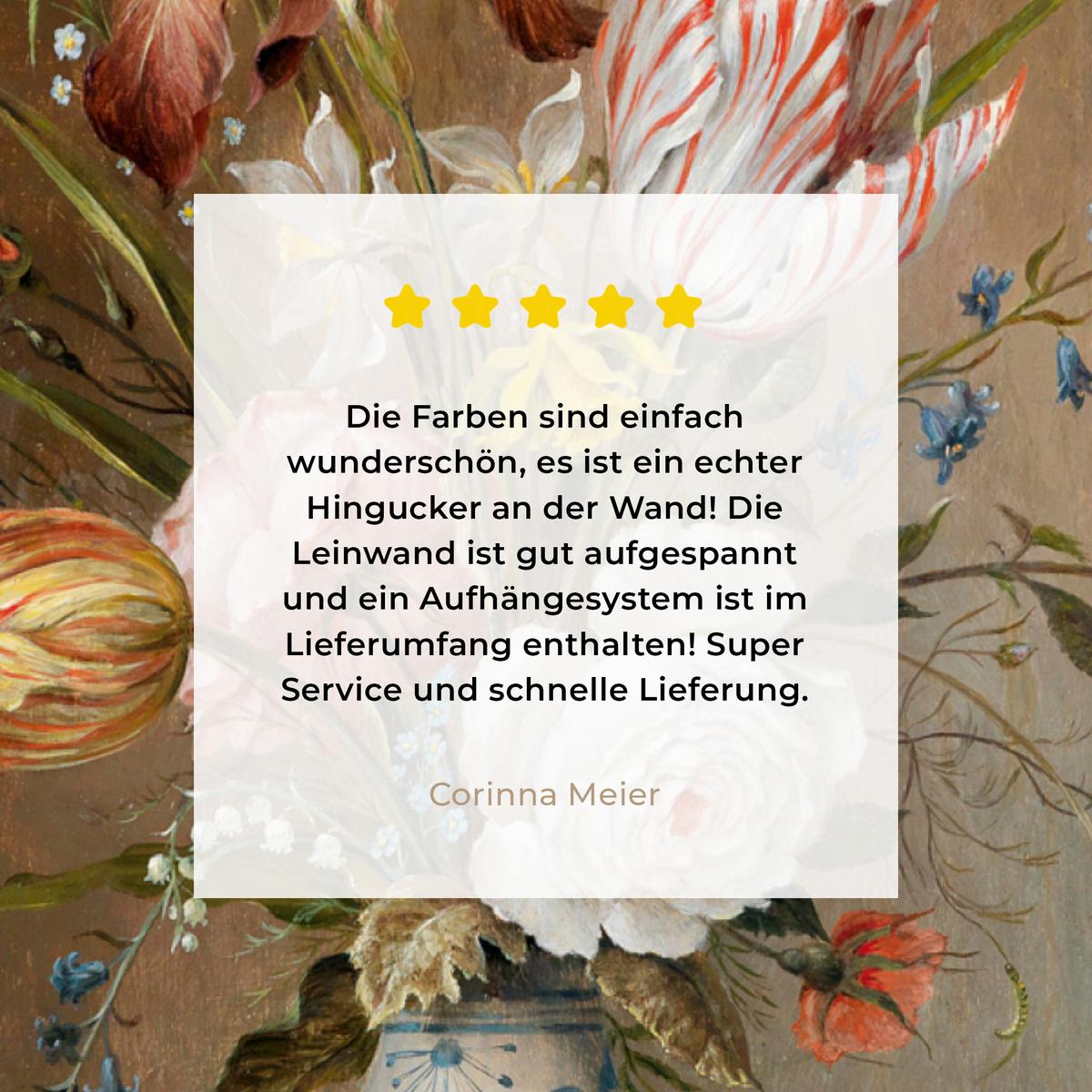 LEINWANDBILD Alte Meister - Blumen - Balthasar van der Ast Room Decor 30x40 cm - Hellbraun, Textil (30/40cm) - MuchoWow