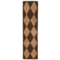 JUTETEPPICH BAIN, mit Rautenmuster, Braun, 80 x 230 cm - Braun, Textil (230/80cm) - KADIMA DESIGN