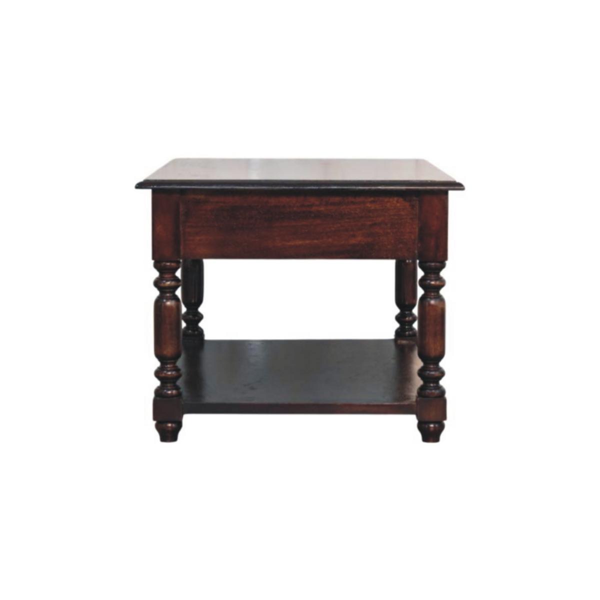 KONSOLENTISCH Rich-Cherry-Finish, 1 Schublade, 1 großes offenes Regal, Dunkelbraun - Dunkelbraun, Holz (85/55/45cm) - Artisan Furniture
