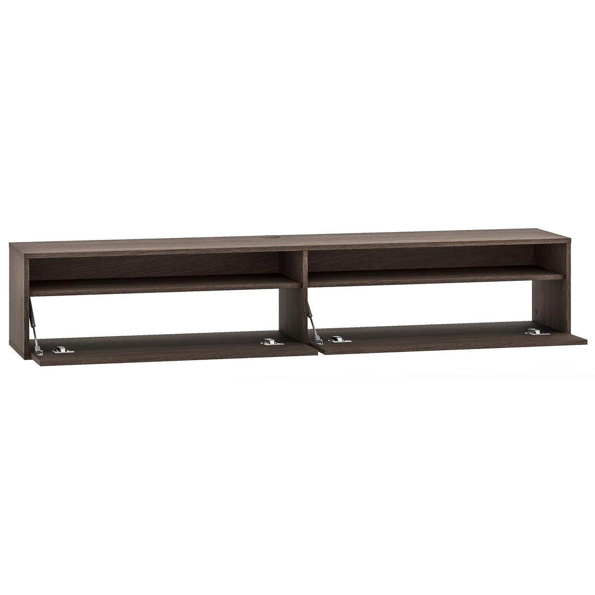 TV-HÄNGEBOARD Heggers mit Fächern DUNIN 180 CM - Dunkelbraun, Holzwerkstoff (180/33/33cm) - Selsey