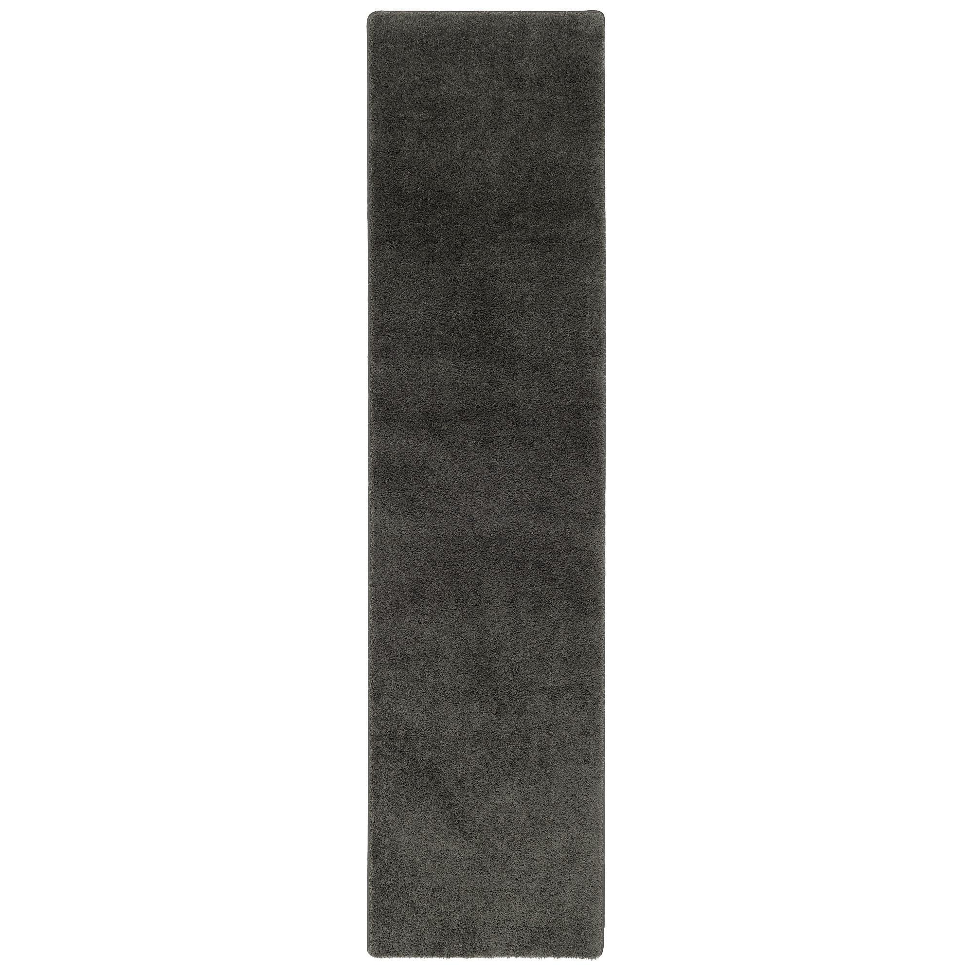 HOCHFLOR SHAGGY LÄUFER TEPPICH PALACE - Schieferfarben, Textil (80/160cm) - Snapstyle