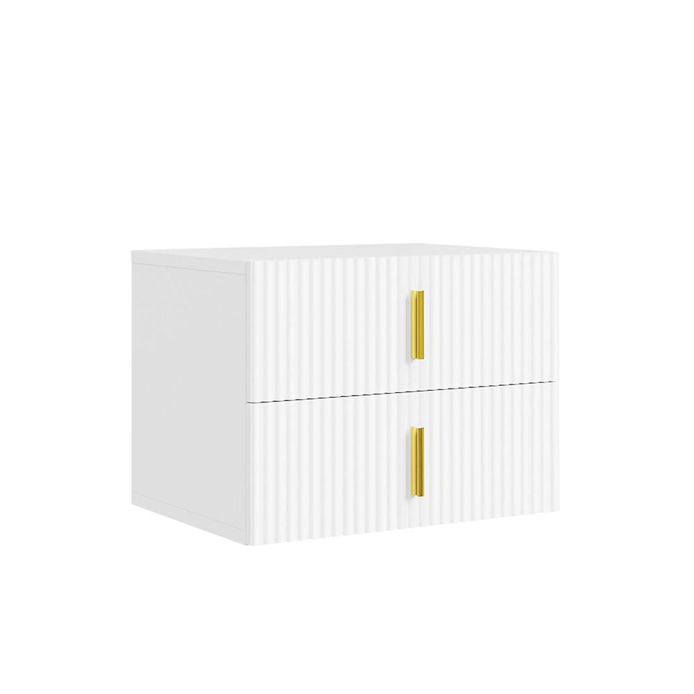 NACHTTISCH mit zwei Schubladen FBT177-E-W - Ahornfarben, Fell (40/30/30cm) - SoBuy