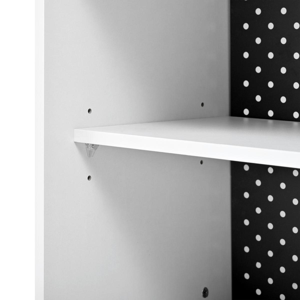 BARTISCH mit sideboard in weiß mit riffelglas, 360° drehbar - Weiß, Holzwerkstoff (50/120/95.5cm) - Urban Meuble
