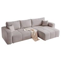 ECKSOFA Leros Xl Mit Schlaffunktion - Hellgrau, Holzwerkstoff/Textil (145/278cm) - Fun Möbel