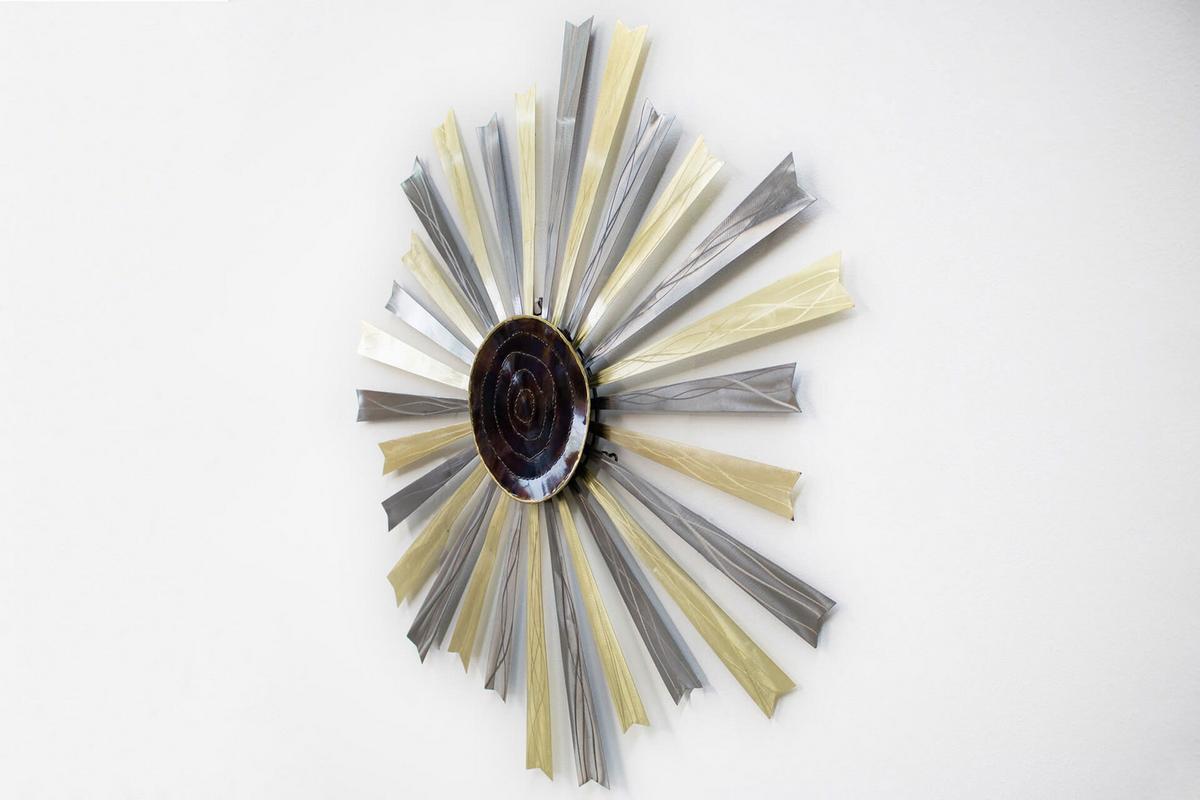 WANDDEKO Gold 110/110 cm - Silberfarben/Goldfarben, Metall (3/110/5cm) - KUNSTLOFT