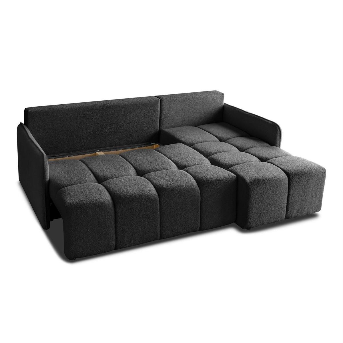 AUSZIEHBARES Ecksofa GAMMA mit Schlaffunktion Quelle 92 - Grau, Textil (217/145cm) - Lookway