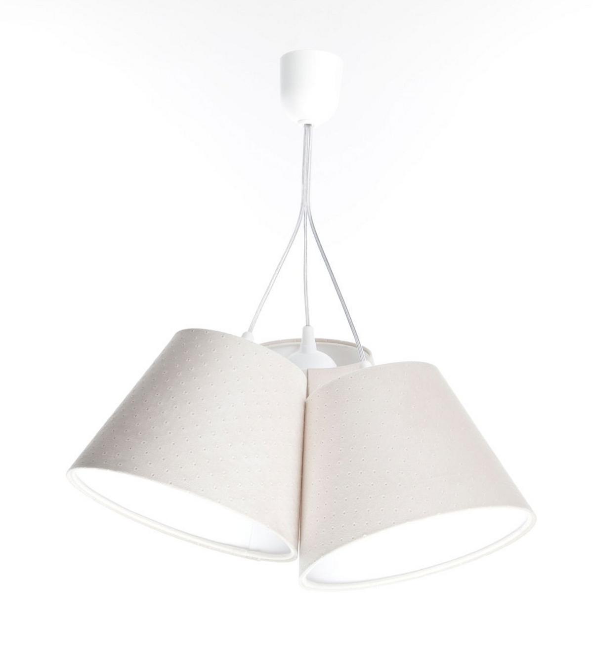 HÄNGELEUCHTE Weiß 26/19 cm - Beige, Kunststoff (26/0.8/19cm) - ONZENO