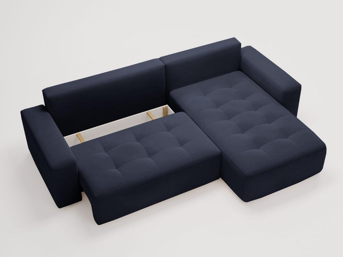 ECKSOFA Portland Schwarz Rechts - Schwarz, Holz/Kunststoff (250/165cm) - Graingold