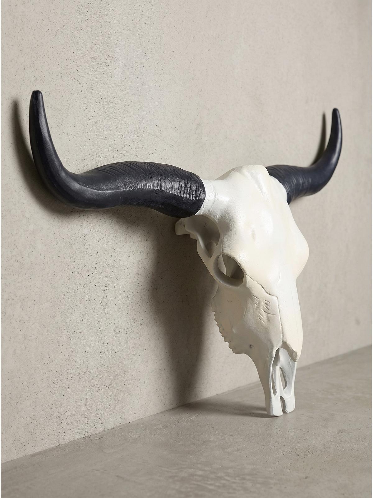 GEWEIH NAAB, Aluminium, Weiß-Schwarz, 55,5 x 14 x 40 cm - Weiß, Metall (55.5/40/14cm) - KADIMA DESIGN
